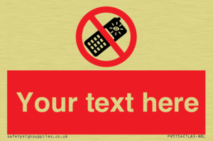 Custom No camera phones Sign